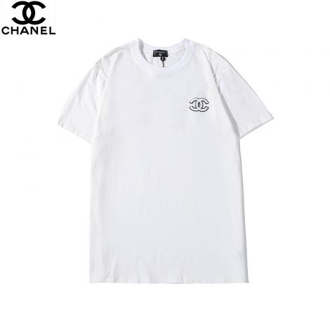 ブランド通販シャネル CHANEL メンズ/レディース 2色 クルーネック Tシャツ 綿 カップル 人気スーパーコピー専門店