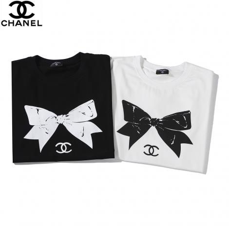 ブランド後払いシャネル CHANEL レディース 2色 クルーネック 綿 Tシャツ 2020年新作コピー代引き