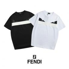 フェンディ FENDI メンズ/レディース 2色 クルーネック Tシャツ 綿 カップル  人気ブランドコピー激安安全後払い販売専門店