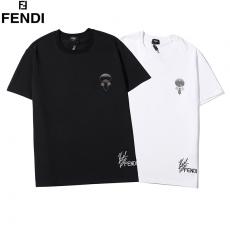 ブランド後払いフェンディ FENDI メンズ/レディース 2色 クルーネック Tシャツ 綿 人気スーパーコピー通販