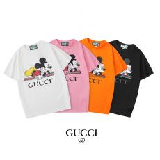 グッチ GUCCI メンズ/レディース カップル 4色 クルーネック Tシャツ 綿 送料無料ブランドコピー安全後払い