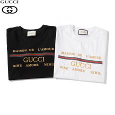 グッチ GUCCI メンズ/レディース 2色 クルーネック Tシャツ 綿 カップル 新入荷ブランドコピー安全後払い専門店