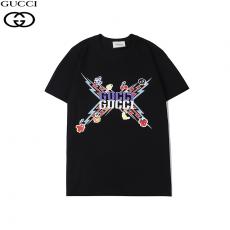 グッチ GUCCI メンズ/レディース 2色 クルーネック Tシャツ 綿 カップル 新入荷ブランドコピー激安販売専門店