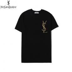 ブランド通販イヴ・サンローラン YSL メンズ/レディース 2色 クルーネック Tシャツ 綿 美品レプリカ 代引き