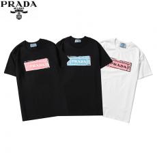 プラダ PRADA メンズ/レディース  クルーネック Tシャツ 綿 カップル 3色 新作激安代引き口コミ