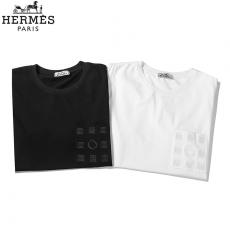 ブランド販売エルメス  HERMES メンズ/レディース カップル クルーネック Tシャツ 綿 2色  2020年春夏新作格安コピー口コミ