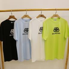 バレンシアガ BALENCIAGA メンズ/レディース カップル クルーネック Tシャツ 綿 6色  おすすめブランドコピー国内発送専門店