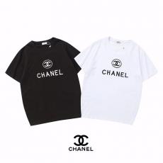 シャネル CHANEL メンズ/レディース 2色 Tシャツ 綿 クルーネック 高評価スーパーコピー激安安全後払い販売専門店