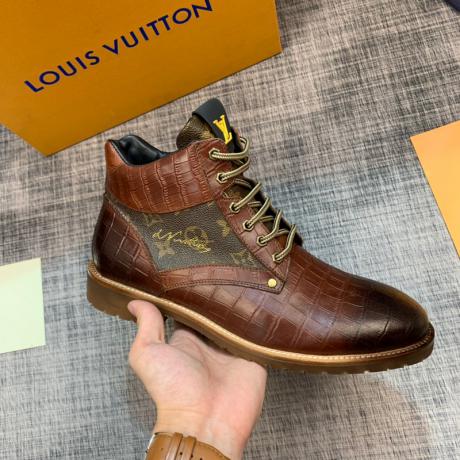LOUIS VUITTON ルイヴィトン エンボス牛革ビジネスシューズロングノーズ定番紐革靴メンズ3色紳士スーパーコピー代引き靴