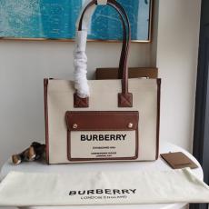 N級品 Burberry バーバリー キャンバスレザー捺染hand printingトートバッグ肩にかかる5色 スーパーコピー工場直売通販サイト