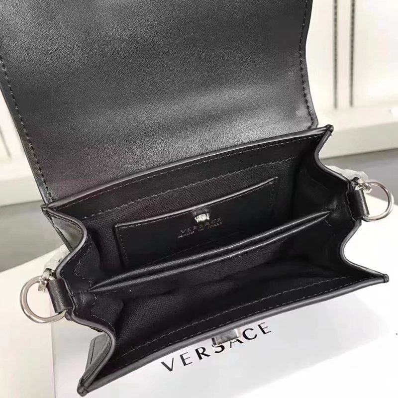 定番人気ブランド国内 Versace ヴェルサーチ  1611-5 レディース 黒色ショルダーバッグ  斜めがけショルダー トートバッグ新作格安コピー口コミ