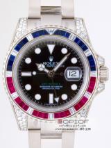 ロレックス ROLEX GMTマスターII 116759SARU サファイヤ・ルビー・ダイヤベゼル ブラック最高品質ロレックス偽物時計