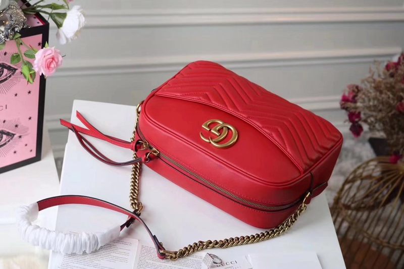 ブランド可能 GUCCI グッチ  443499-1 レディース 赤色ショルダーバッグ  斜めがけショルダーコピーバッグ 販売