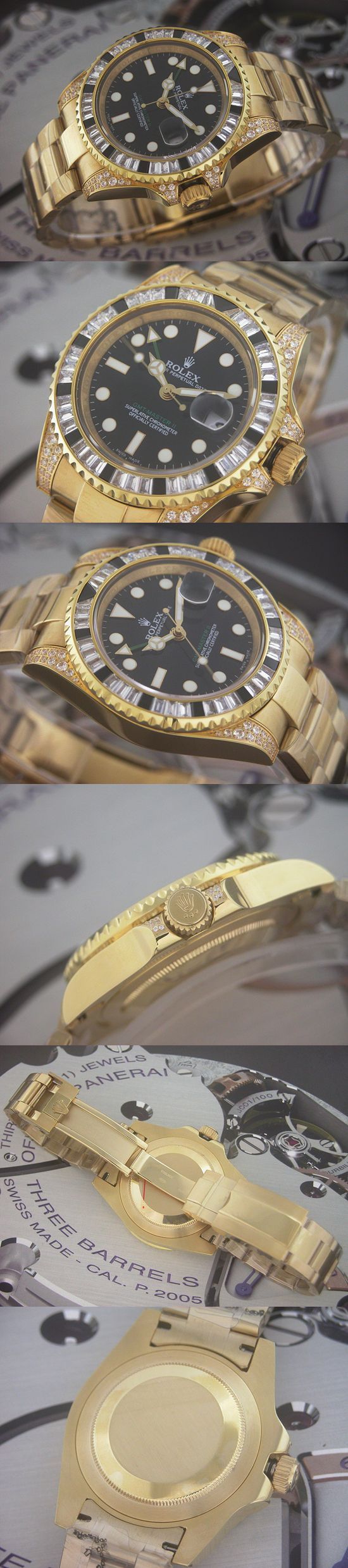 おしゃれなブランド時計がロレックス-GMTマスターII-ROLEX-16758-15-男性用を提供します.