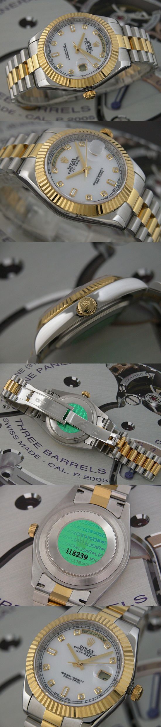 おしゃれなブランド時計がロレックス-デイデイト-ROLEX-118239-118-男性用を提供します.