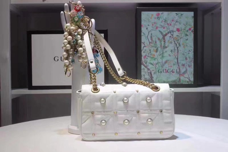 ブランド可能 GUCCI グッチ  443497-1 レディース 白色ショルダーバッグ  斜めがけショルダーレプリカ販売バッグ