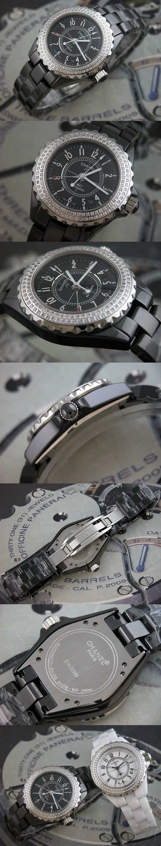 おしゃれなブランド時計がシャネル-CHANEL-H0950-ba-J12-男性用を提供します.